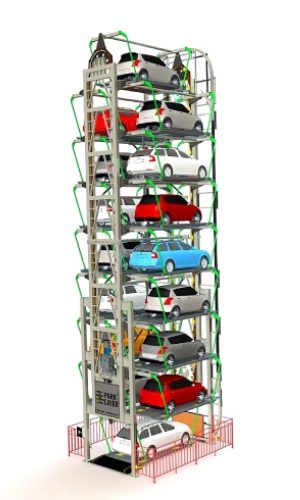 Vertical Rotary Parking System Right Side